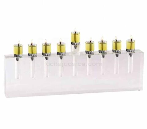 Custom Lucite Menorah for Jewish Hanukkah Acrylic candelabrum Candelabra