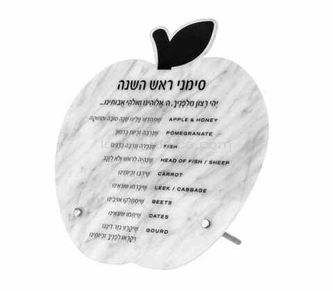 Customized Judaica Lucite Marble Round Simanim Card Wholesale